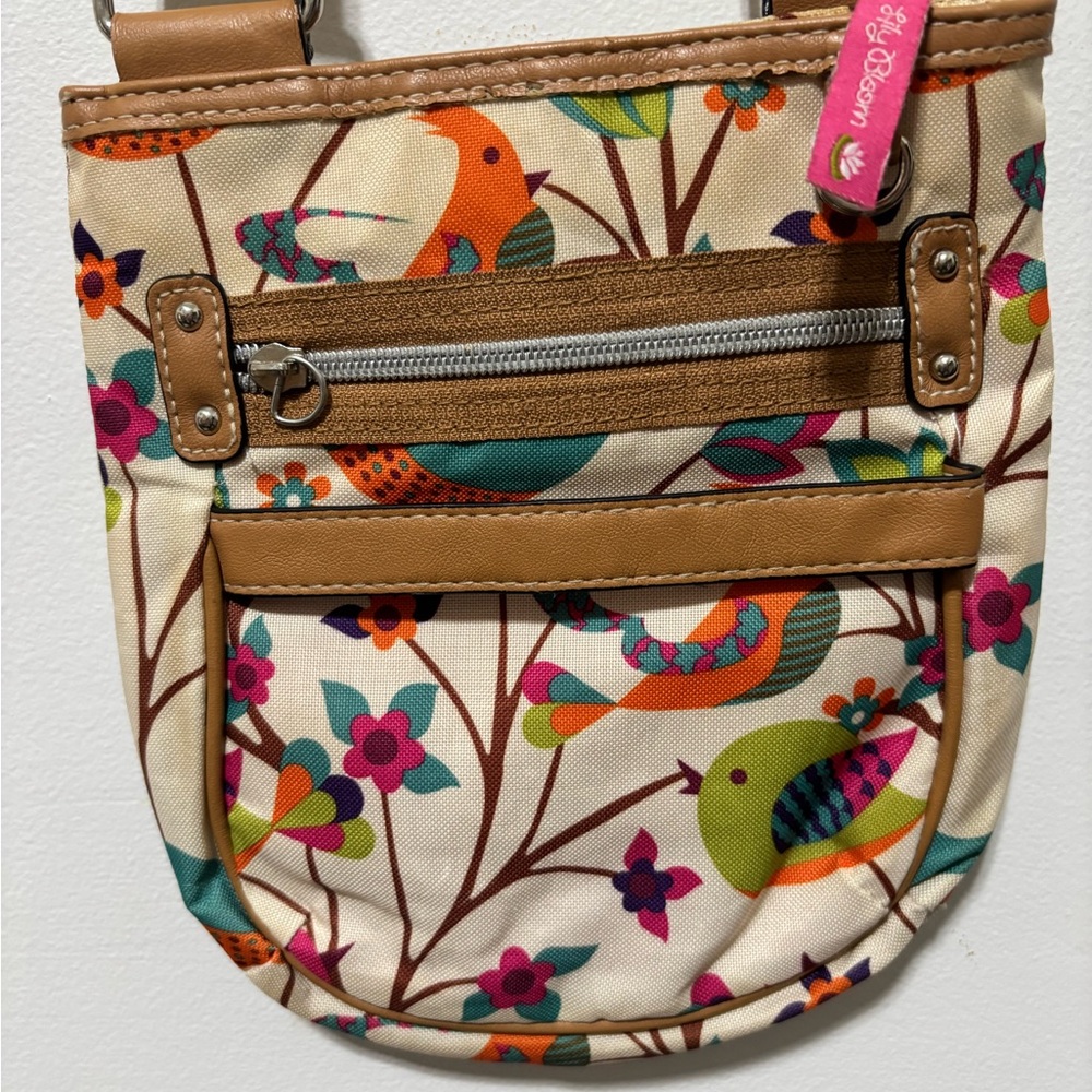Lily BloomColorful Bird Print Crossbody Bag